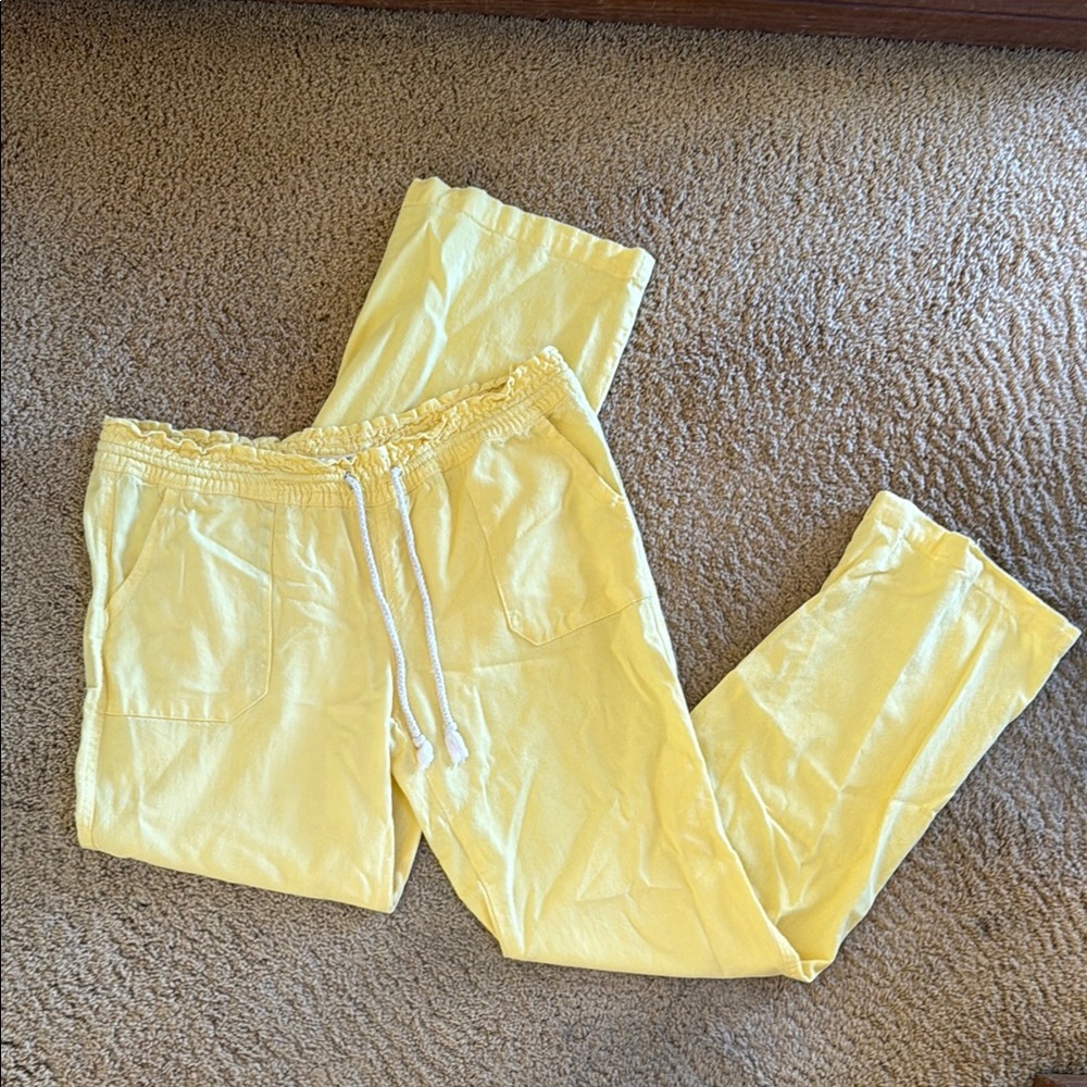 Yellow Linen Pants